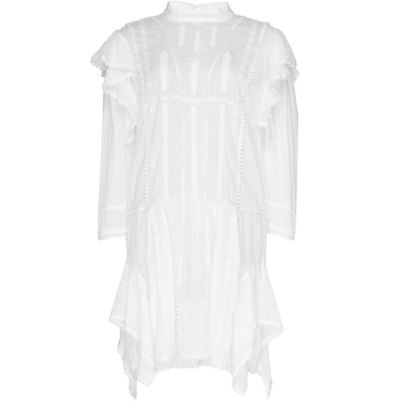 Isabel Marant Étoile Alba Ruffle-Trimmed Embroidered Dress - Picture 2 of 16